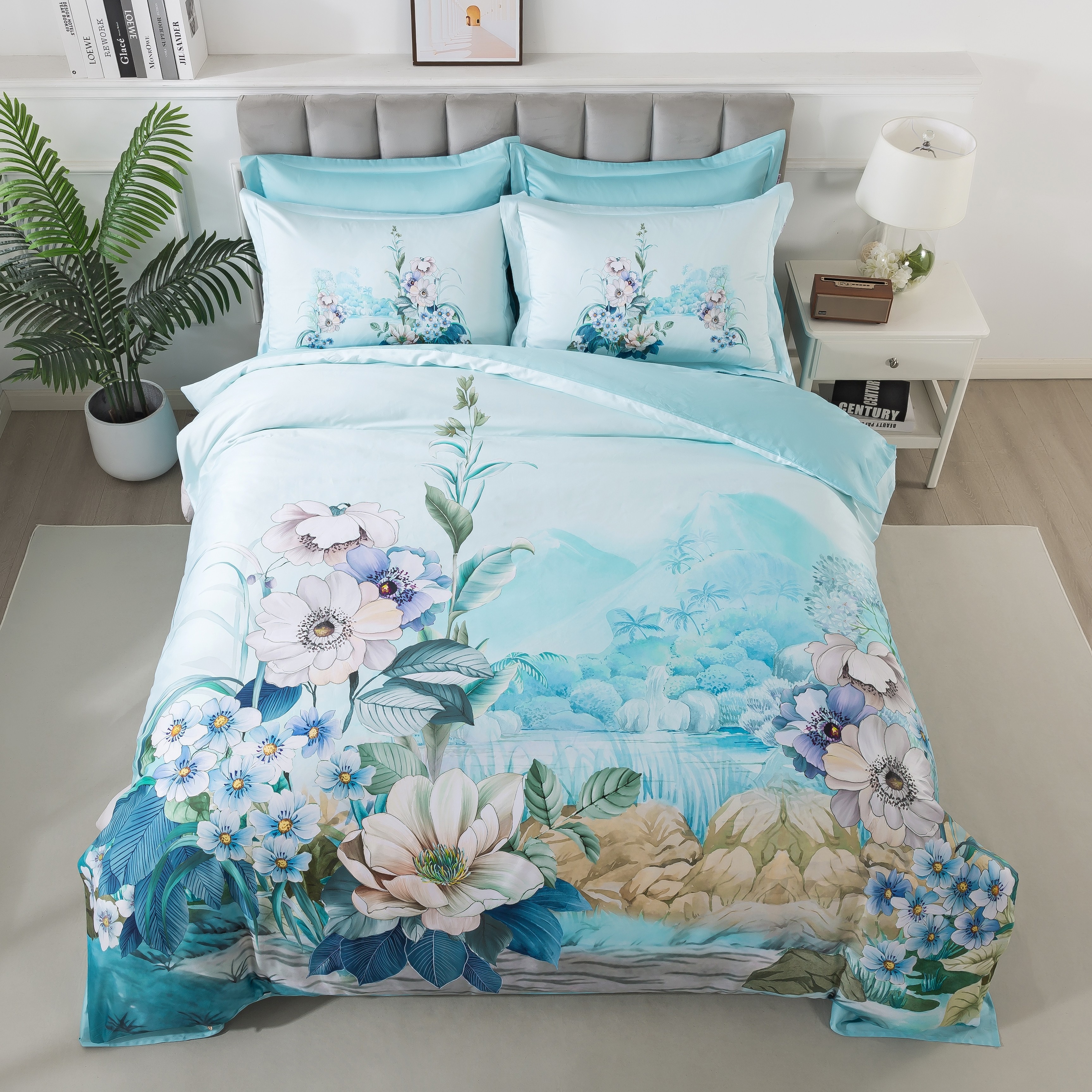 Комплект постельного белья Египетский хлопок 1.5-спальный TIS04-866 код1097