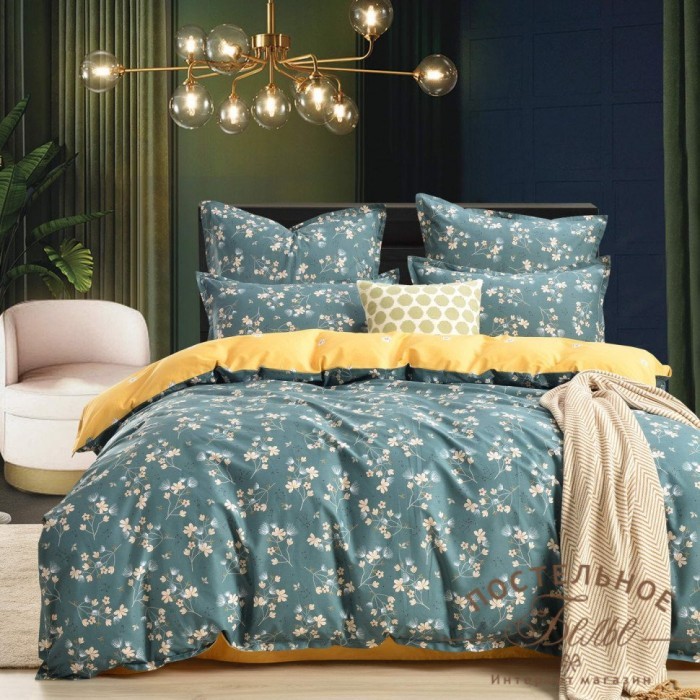 Тутси зеленый Комплект постельного белья сатин 7Е