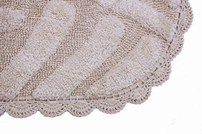 NANCY мокко Набор ков. для ванной кружевной 60х100 и 50х70