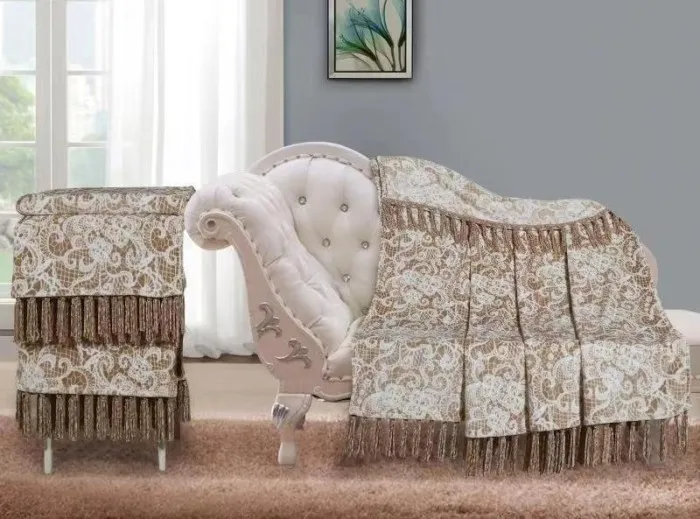 Плед Казанова Плед "Новелла" экрю жаккард/кисточки 210х230 SR56-196-2.1