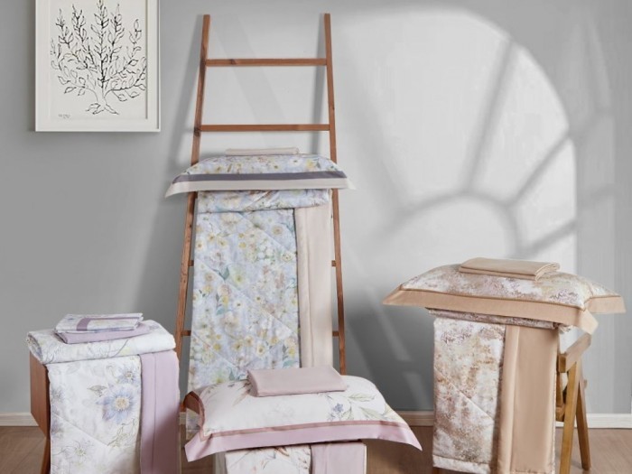 Комплект евро с летним одеялом из фланели-тенсел 200х220 см, 2199-OMP