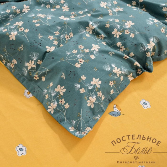 Тутси зеленый Комплект постельного белья сатин Евро 4н
