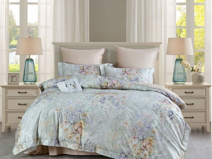 Комплект постельного белья Евро, египетский хлопок Premium 2319-6 