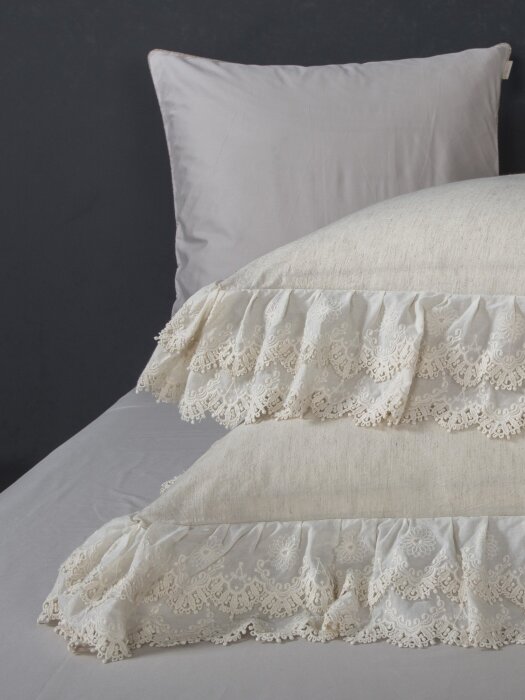 Комплекты для сна Solid Linen Satin (натуральный бежевый) Евро