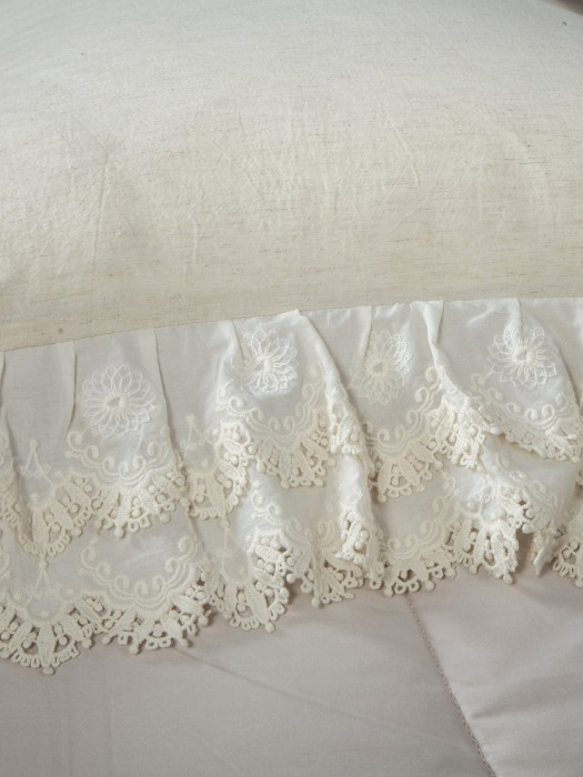 Комплекты для сна Solid Linen Satin (натуральный бежевый) Евро