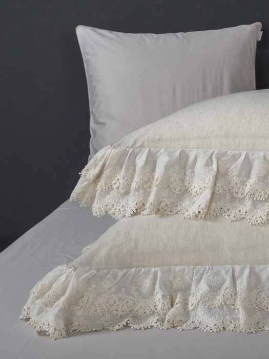 Комплекты для сна Solid Linen Satin (натуральный бежевый) Евро