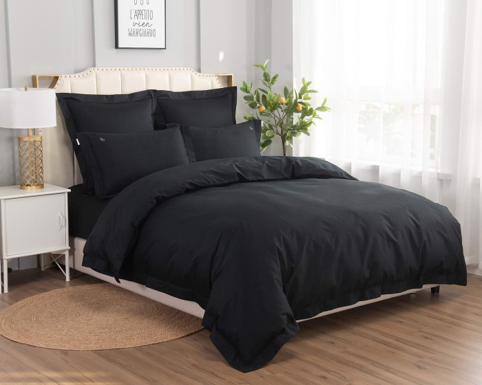 Флоренция (черная) Комплект постельного белья Евро 4н