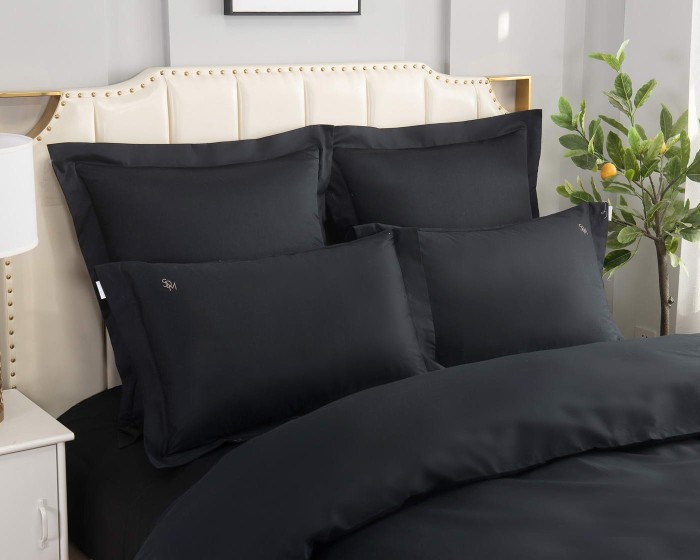 Флоренция (черная) Комплект постельного белья Евро 4н