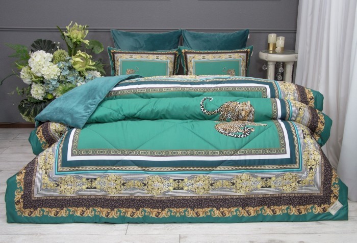 Комплект для сна Саваж изумруд АВС Egypt Cotton евро