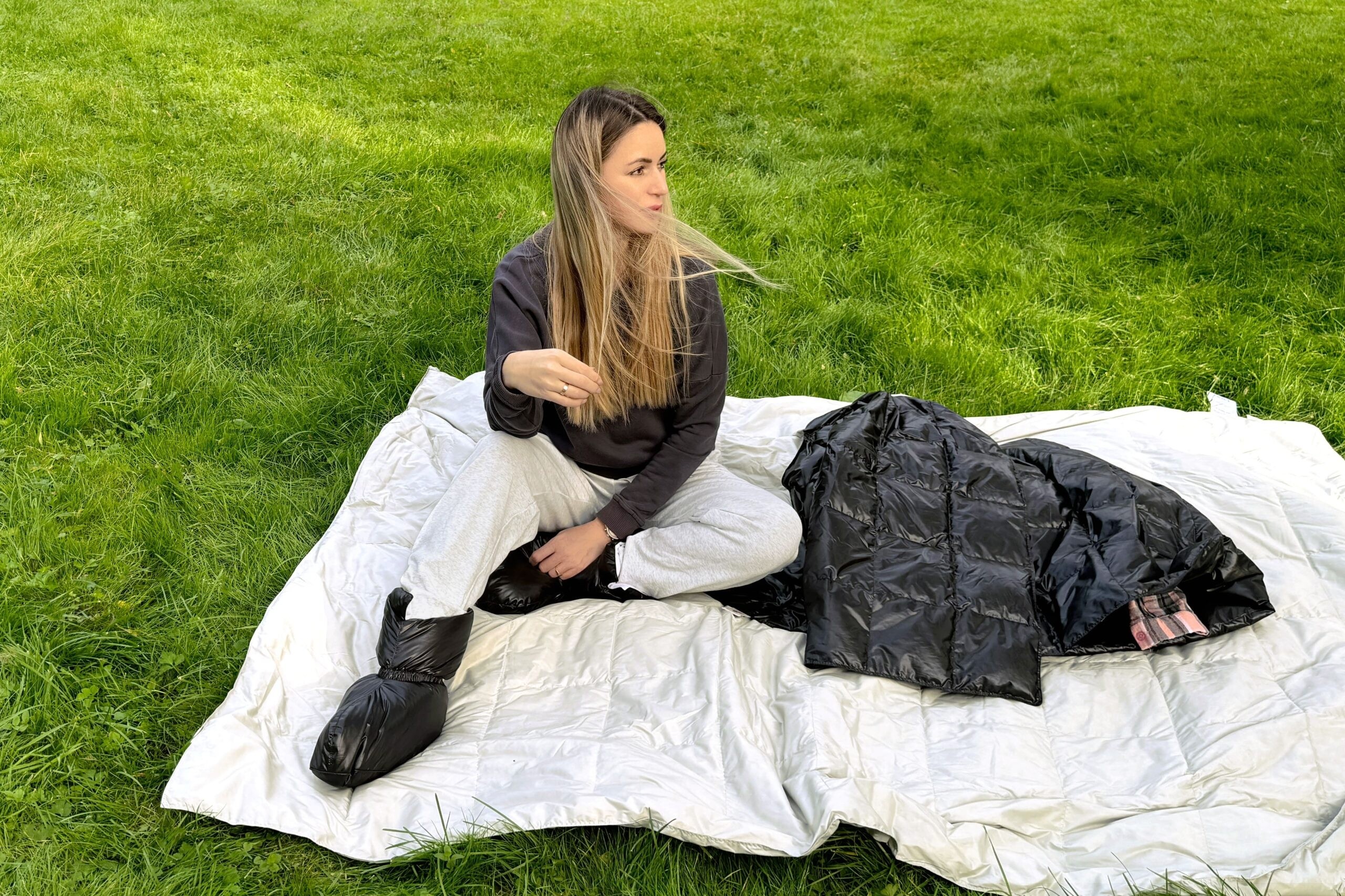 Сапожки-носочки пуховые Comfort Socks Travel Grass Black 40-45 р.