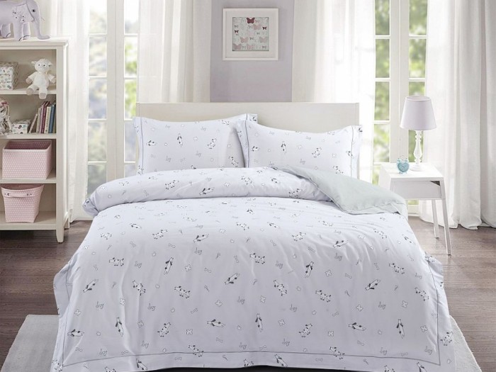 Комплект постельного белья 1,5-спальный, сатин с лазерной печатью 2359-4S 