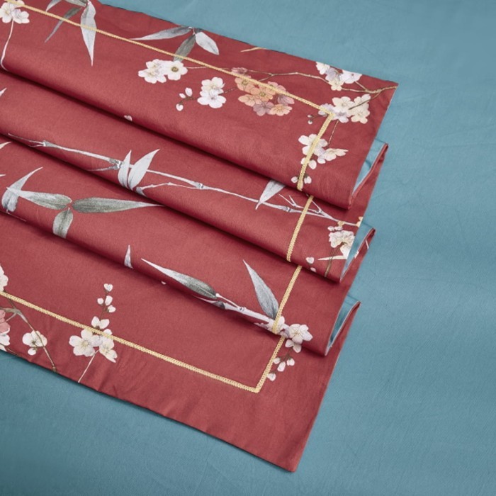 Постельное белье Arya Exclusive 2 сп. Hera Красный, голубой