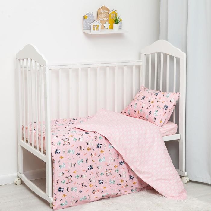 Постельное белье беби LoveLife «Лесные зверята» 112*147 см, 60*120+20 см, 40*60 см