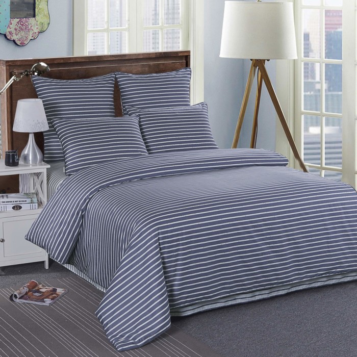 Дарио (серый) Комплект постельного белья сатин Евро 4н