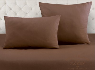 Наволочки сатин однотонные коричневые  NC-05-50x70-2 шт
