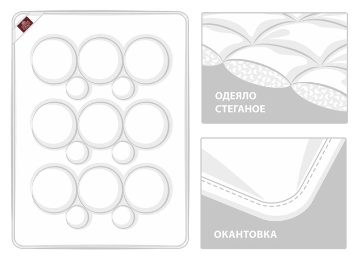 Одеяло стеганное с кантом German Grass TENCEL FAMILIE BIO 200 х 220 см. всесезонное