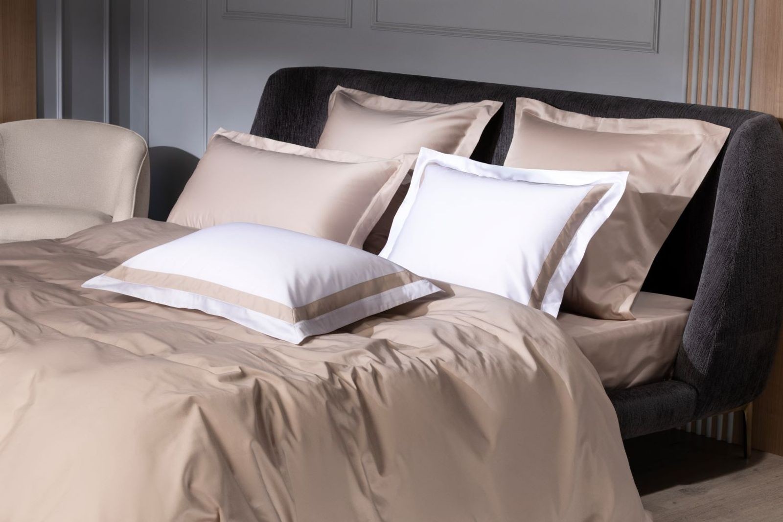 Наволочки с широкой отделкой Alpine Nude Pink Allure Grass 50х70 (2шт)