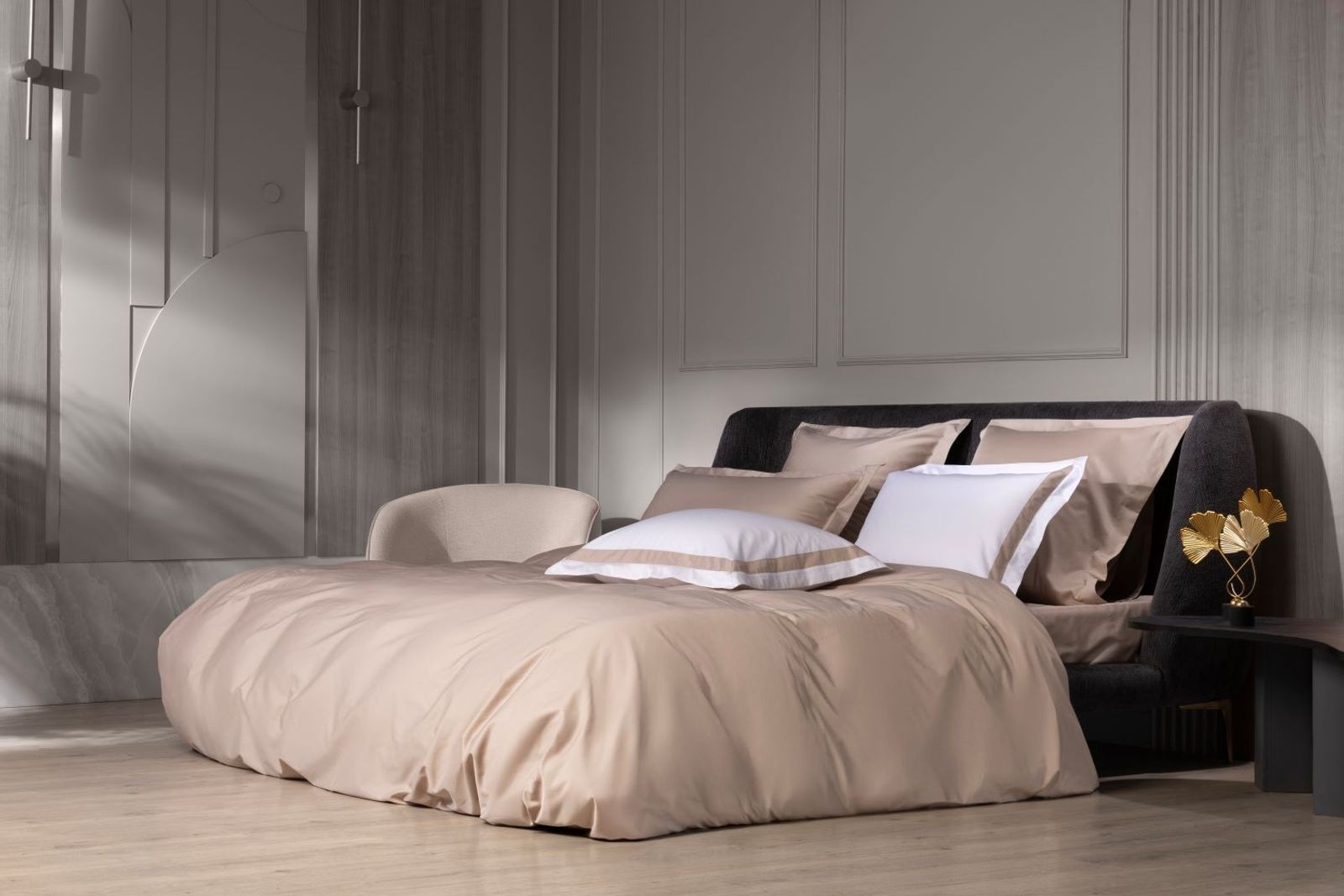 Наволочки с широкой отделкой Alpine Nude Pink Allure Grass 50х70 (2шт)