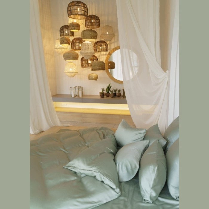 Постельное белье OLIVE BRILLIANT GRASS Семейный 50 х 70 см (2 шт), 70 х 70 см (2 шт) простынь 160х200