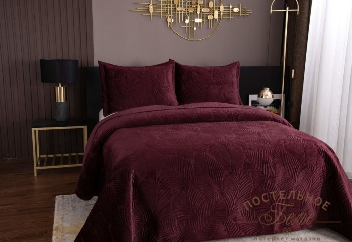 Ноэль покрывало бордо 240х260
