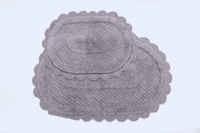 LAURA (мокко) Набор ков. для ванной кружевной 60х100 и 50х70