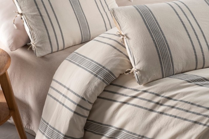 Постельное белье Arya Yarn Dyed 200x220 Norah Серый