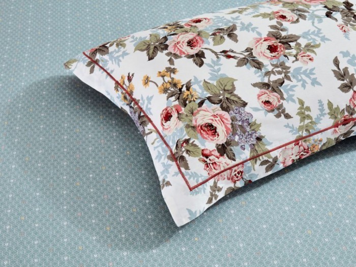 Комплект с летним одеялом полуторный из печатного сатина 160х220 см, 2141-2OSP