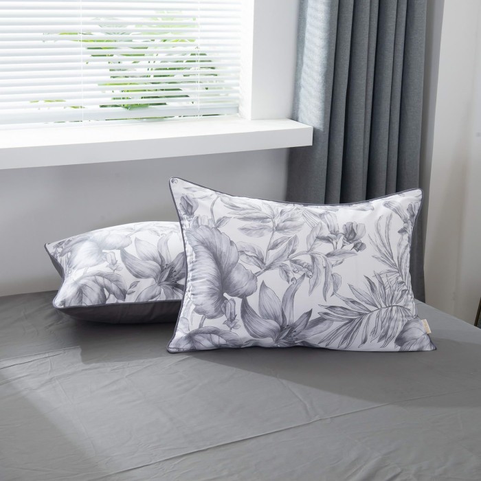 Габби (серая) Комплект постельного белья сатин Евро 4н