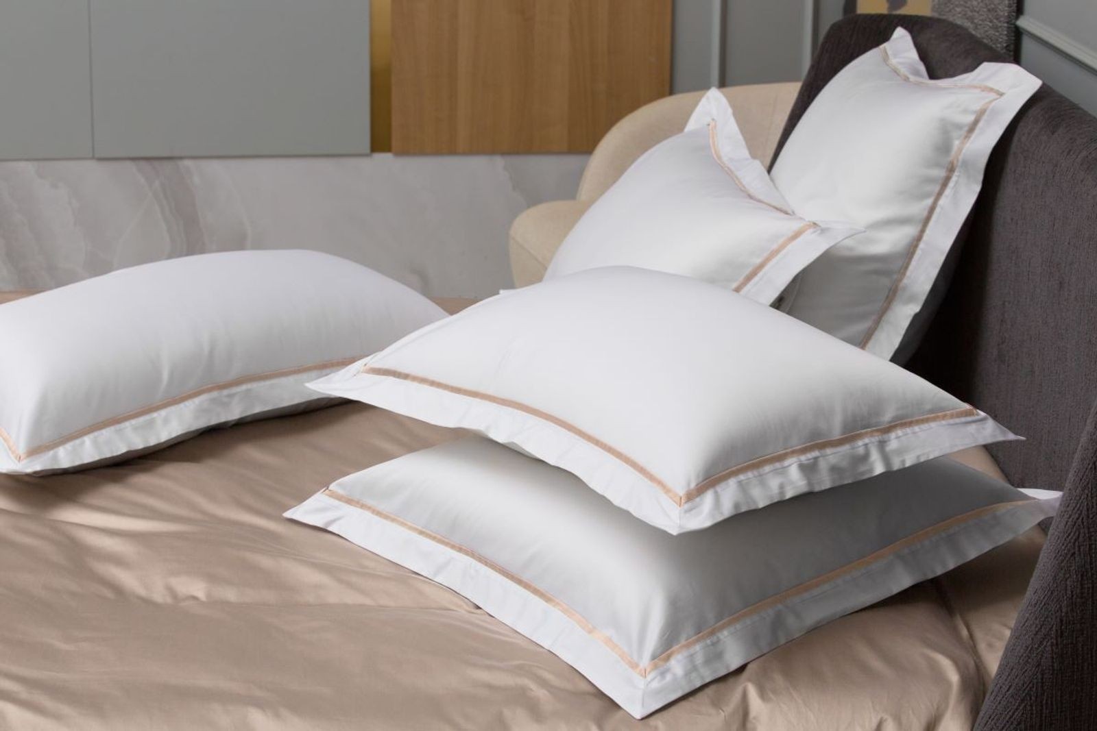 Наволочки с узкой отделкой Alpine Nude Pink Allure Grass 50х70 (2шт)