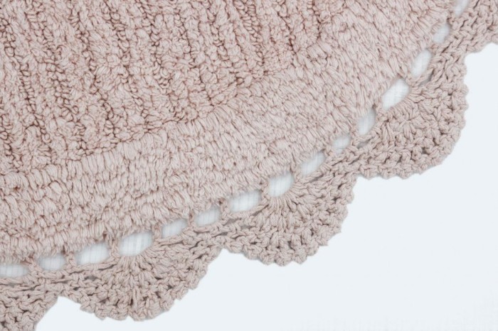 LAURA (пудра) Коврик для ванной кружевной 75х75