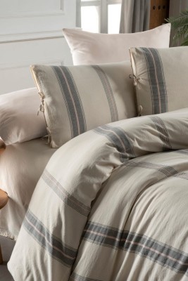 Постельное белье Arya Yarn Dyed 200x220 Alani Кремовый