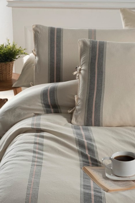 Постельное белье Arya Yarn Dyed 200x220 Alani Кремовый