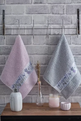 Набор Полотенец Arya 2 ед Magenta Пурпурный