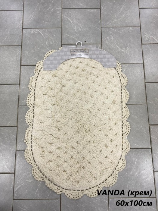 VANDA (крем) Коврик для ванной кружевной 60х100см