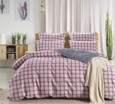 Верон (розовый) Комплект постельного белья сатин Евро 4н