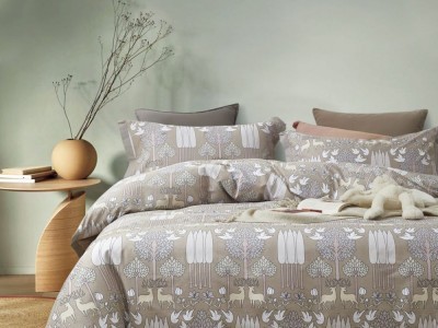 Постельное белье Asabella 1932-4S полуторное печатный сатин