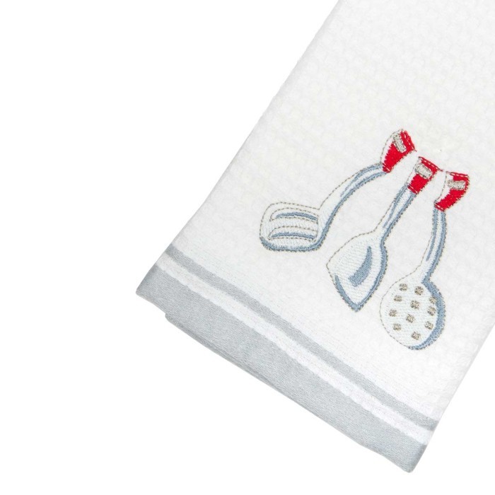 Набор Кухонных Полотенец Arya 40X60 2 Пр. Chief 1B Бело-Серый