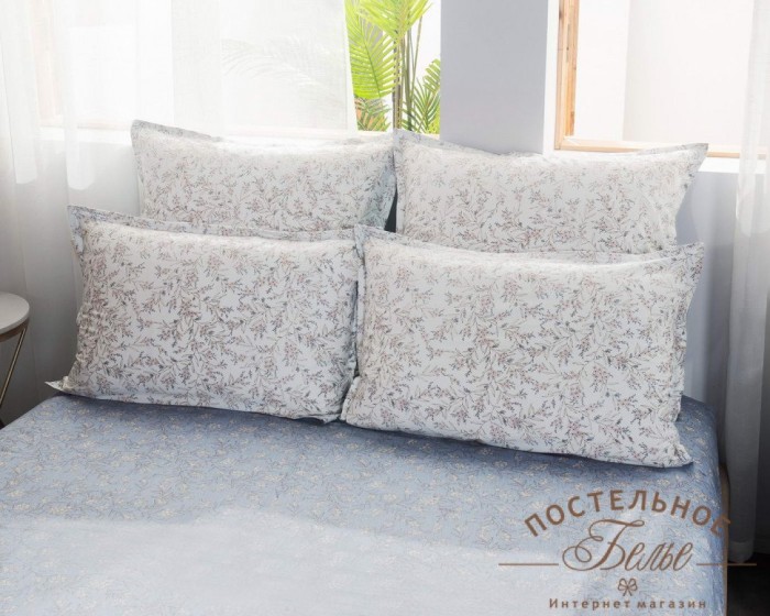 Валентина кремовый Комплект постельного белья сатин Евро 4н