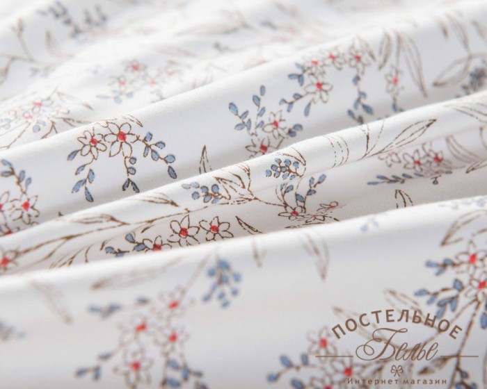 Валентина кремовый Комплект постельного белья сатин Евро 4н