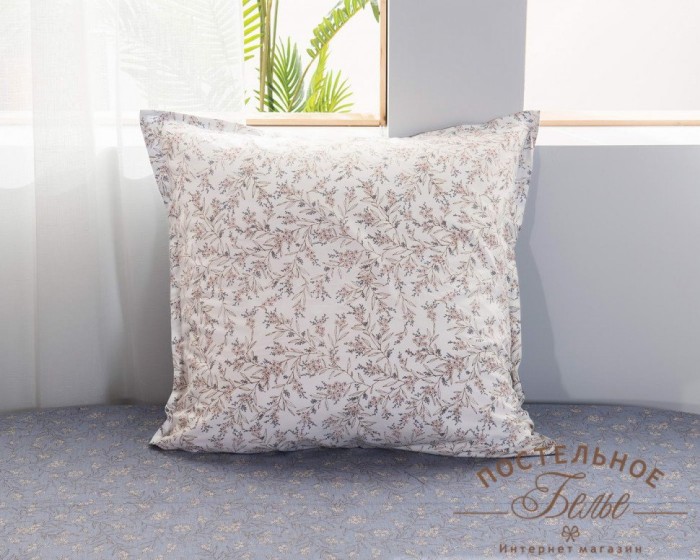 Валентина кремовый Комплект постельного белья сатин Евро 4н