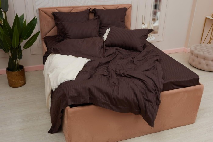 Моне (шоколад) страйп сатин 7Е