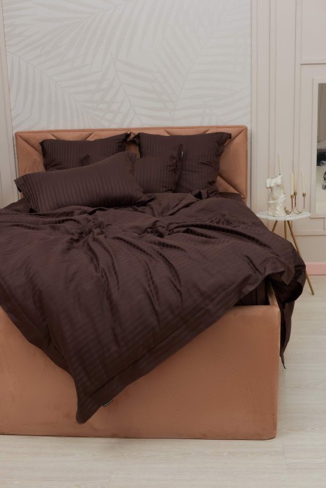 Моне (шоколад) страйп сатин 7Е