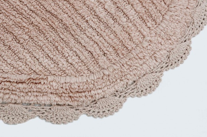 LAURA (пудра) набор ковриков для ванной кружевной 60х100 и 50х70