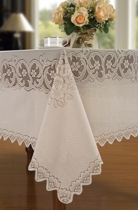 Фрида (белая) Скатерть Кружево 180х180