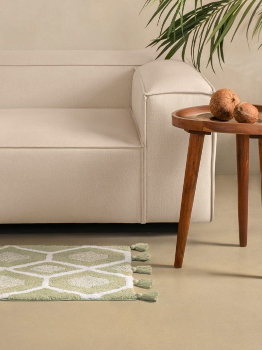 Коврик для ванной Arya Lee Зеленый, Белый