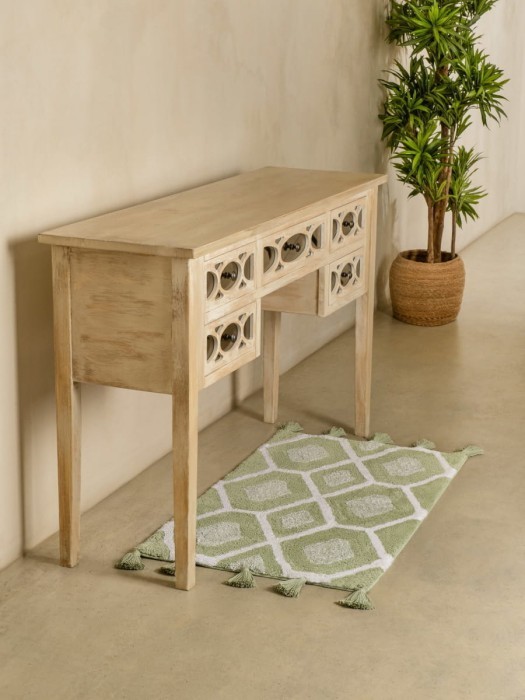 Коврик для ванной Arya Lee Зеленый, Белый