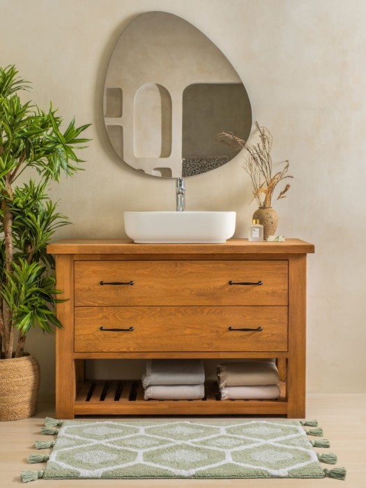 Коврик для ванной Arya Lee Зеленый, Белый