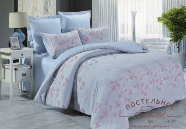 Постельное белье Valtery жаккард с гипюром TJ-25 евро