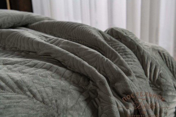 Ноэль покрывало оливковое  240х260