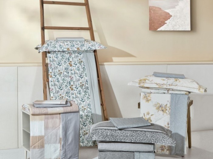 Комплект с летним одеялом евро м из печатного сатина 200х220 см, 2223-OMP